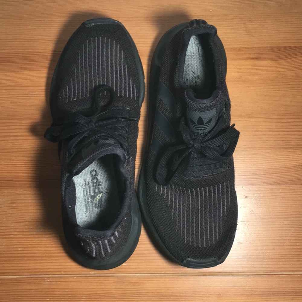 Black on Black Adidas Swift Run Size 9.5